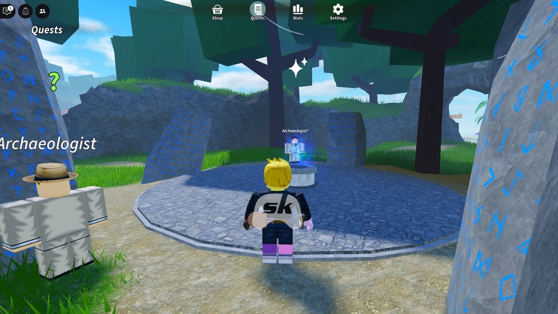 The Archaeologist's altar (Image via Sportskeeda Gaming || Roblox)